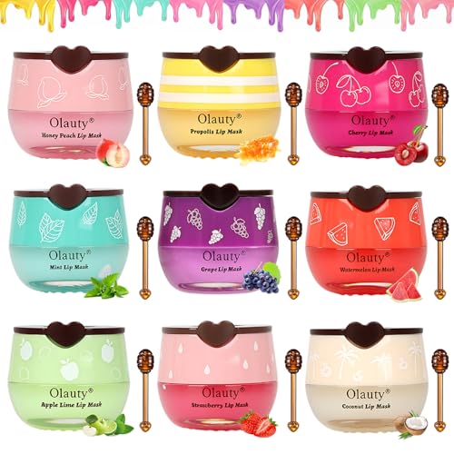 Bee Lip Balm Gift Set - 9 Fruit Flavors in Honey Pots
