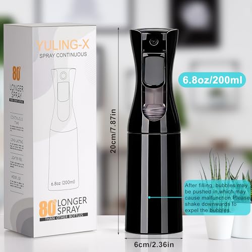 200ml Continuous Spray Bottle 2-Pack for Hair & Plants