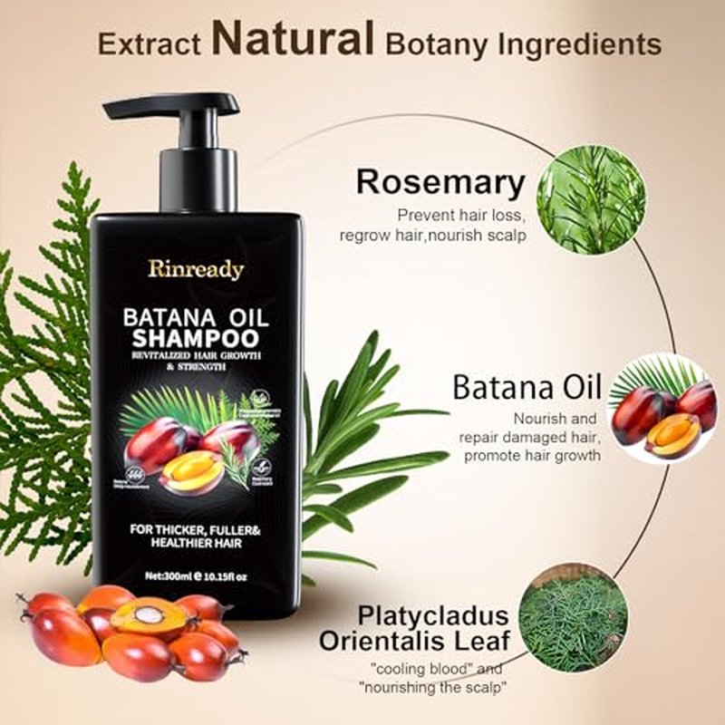 Batana Rosemary Biotin Shampoo for Thinning Hair