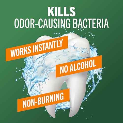 TheraBreath Fresh Breath Mouthwash, Rainforest Mint, Alcohol-Free, 33.8 oz/1 L