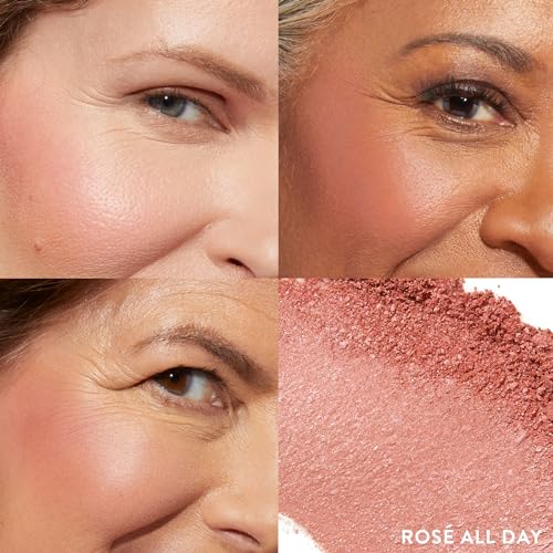 LAURA GELLER Baked Blush-n-Brighten in Ros? All Day + Angled Brush ? Ultra-Soft Vegan Bristles