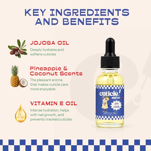 Piña Colada Cuticle Oil - 1 oz Hydrating Nail Care