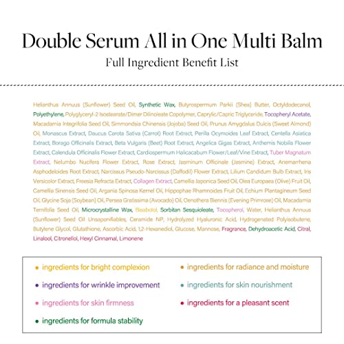 d'Alba Italian White Truffle Double Serum All-in-one Multi Balm, Vegan Skincare with Vitamin C and Vegan Collagen, 3-in-1 Wrinkle Improvement, Eye Treatment, Dark Spot Corrector, Korean Skin Care