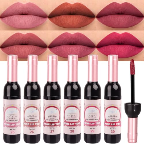 evpct 6-Color Liquid Lip Tint Set Waterproof Long Lasting