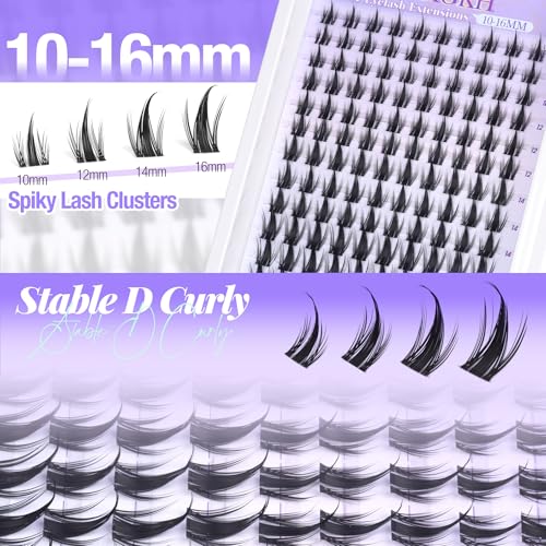 Anime Spiky Lash Clusters with Clear Band - 120Pcs
