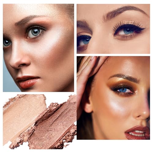 LaMu'S Eyeshadow Stick Waterproof Glitter Highlighter 2 Pack