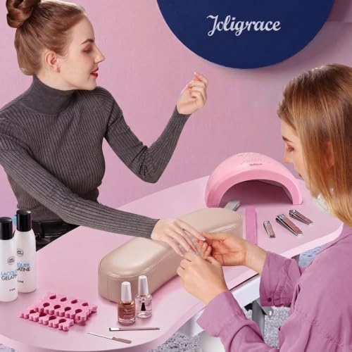 Joligrace Portable Manicure Table with Lockable Wheels & Drawer