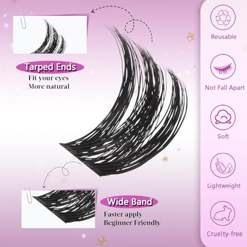 Lash Clusters 8-16mm Wispy D Curly 143pcs Bundle - DIY Eyelash Extensions