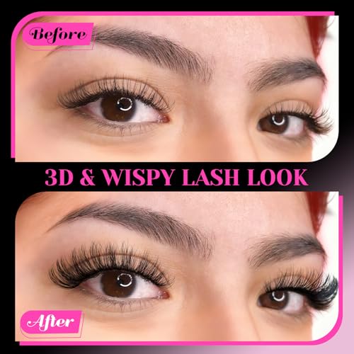 Veleasha Russian Strip Lashes D Curl 10 Pairs Pack