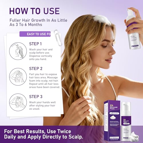 5% Minoxidil Foam for Women - Hair Growth & Thinning Solution