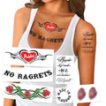 Temporary Tattoos for White Trash Costume - 6 Pack