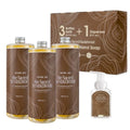 ROMIIE ZOI Foaming Hand Soap Refill Gift Set-3 Pack with Dispenser, Cruelty-Free and Biodegradable Formula, Moisturizing with Essential Oil for Sensitive Skin,Sandalwood Scent,(33.8 Fl Oz x 3)