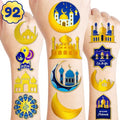 Eid Al-Fitr Temporary Tattoos - 8 Sheets Ramadan Stickers for Kids