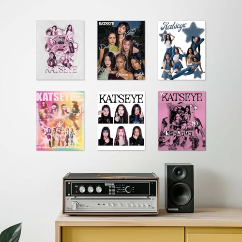 TUOCYERD Katseye Music Wall Art Posters Set of 6 8x10 Inches for Teens Room Decor