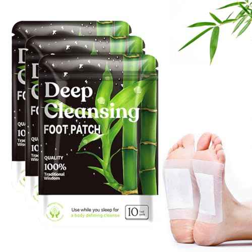 (30 Pads) Deep Cleansing Foot Pads for Better Sleep, Natural Bamboo Foot Patch | Relieve Stress, Improve Sleep and Relaxation