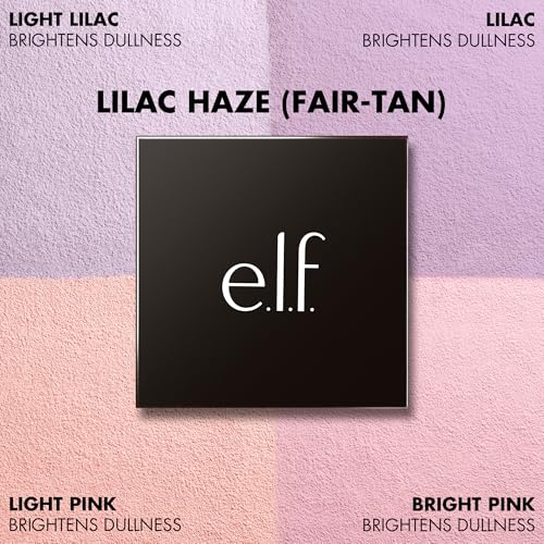 e.l.f. Set it Bright Powder Quad Lilac Haze Fair-Tan 0.37oz - Vegan & Cruelty-Free