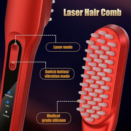 Laser Hair Growth Comb - Red Light Treatment for Men & Women