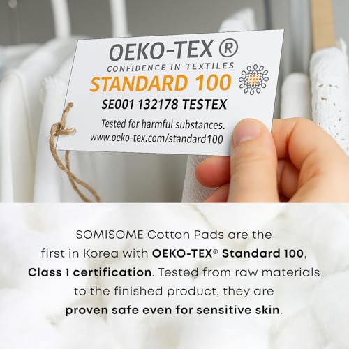Ssok Ssok Portable Cotton Pads – 100% Pure Cotton, Individually Wrapped (64 Count) – SOMISOME Korea