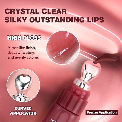 4-Color Tinted Lip Gloss Set - Hydrating Plumper