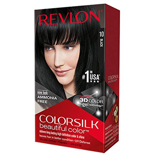 Revlon ColorSilk Black Permanent Hair Color with Bond Repair & Vegan Keratin