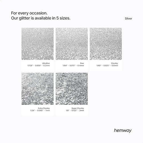 Hemway Eco Biodegradable Glitter Silver 100g Cosmetic Safe
