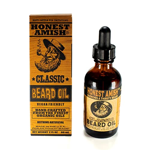 Honest Amish Beard Oil for Men – 2 Oz, 7 Premium Oils