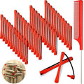 48 Pieces Hair Perm Rods Cold Wave Rollers with Rat Tail Comb