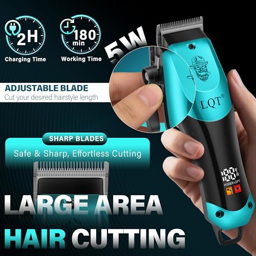 LQT Professional Hair Clipper & Beard Trimmer Kit with Ceramic T-Blade