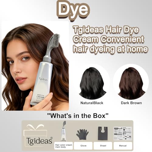 Tgideas Hair Dye Comb - Ammonia Free Root Touch Up, Black