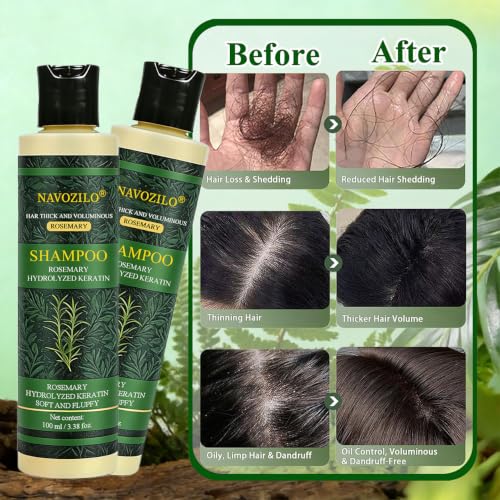 Rosemary Keratin Shampoo for Hair Loss & Thinning Hair