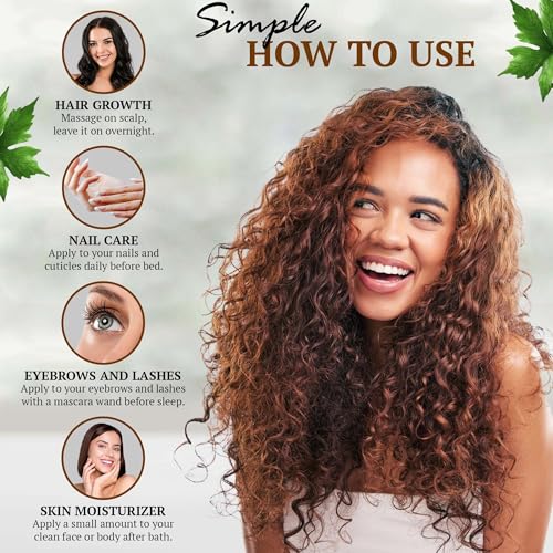 Organic Castor Oil by Fiora Naturals – 16 Oz Cold Pressed for Hair & Skin
