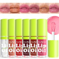 Hydrating Lip Oil Set - 6 Pack Big Brush Lip Gloss