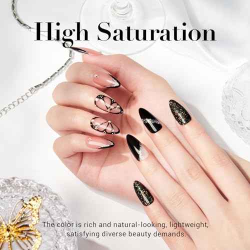 AZUREBEAUTY Dip Powder Nail Basic Set White Black Silver Grey Pure Sparkle 6 Colors All Seasons Dipping Powder Starter Kit French Nail Art Manicure DIY Salon for Women, No Need Nail Lamp Cured