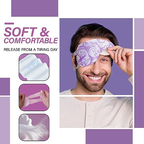 16 Packs Steam Eye Masks for Dry Eyes Self Heated Eye Mask Disposable Sleep Mask Soothing Headache Relief Dry Eye,Hot Warm Compress for Stress Relief Relief Eye Fatigue, Spa Gifts Travel Essentials