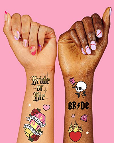 xo, Fetti Bride or Die Temporary Tattoos - 48 Gold Foil Designs
