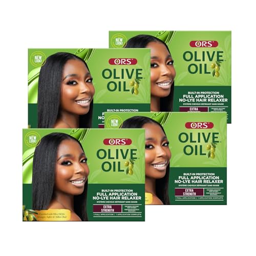 ORS Olive Oil No-Lye Hair Relaxer Extra Strength (4 Pack)