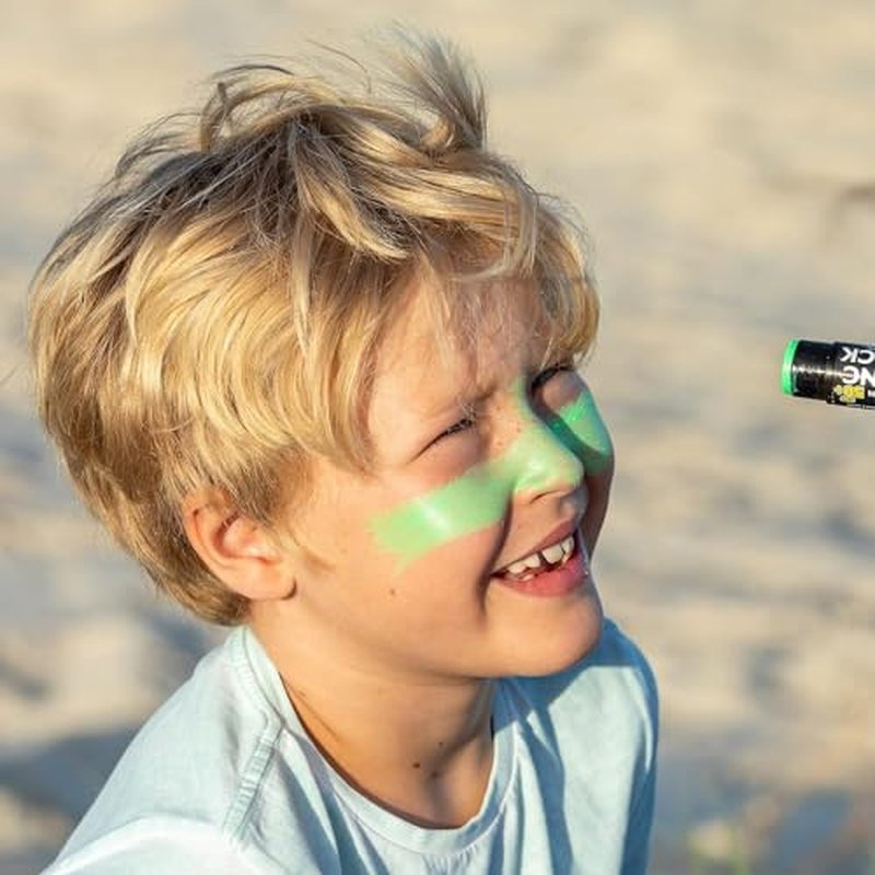 Sun Zapper Zinc Oxide Sunscreen Stick SPF 50+ Green ? Colored Mineral Sunscreen Stick for Face, Water Resistant Sunblock for Kids and Adults, Broad Spectrum, Travel Size 12g (0.42 oz), Australian Made