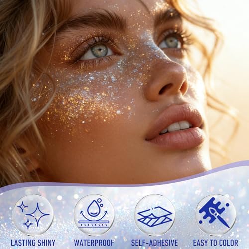 Red White Blue Glitter Stick for Face & Body