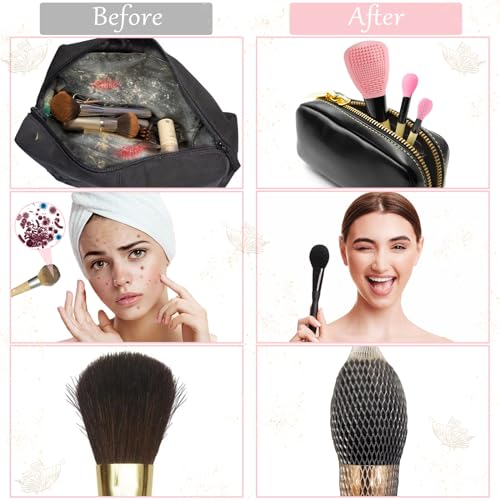 Silicone Makeup Brush Covers & Cleaner Mat Set
