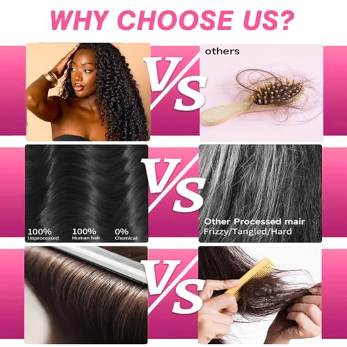 Burmese Curly Human Hair 3 Bundles (14 16 18) 100% Virgin