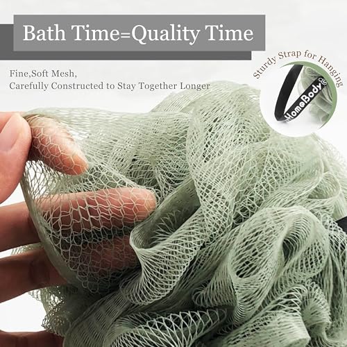 myHomeBody 70g Loofah Sponge 3-Pack with Activated Charcoal