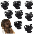 8PCS Double Row Claw Clips for Thin Hair - 1.6" Matte Black