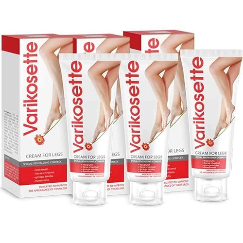 3 Tubes Set Moisturizing Leg and Foot Cream Varikosette by Hendel Garden ? Refreshing Hydration Cream (75 ml Each / 7.5 fl oz Total)