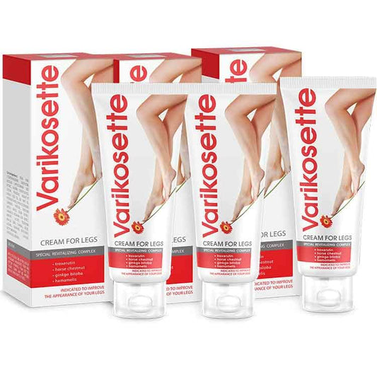 Varikosette Cream for varicose Veins, 3 Tubes Leg Cream by Hendel Garden 75 ml х3 (7.5 fl oz)