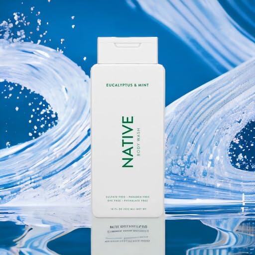 Native Body Wash Contains Naturally Derived Ingredients | For Women & Men, Sulfate, Paraben, & Dye Free Leaving Skin Soft and Hydrated | Eucalyptus & Mint 18 oz - 2 Pk