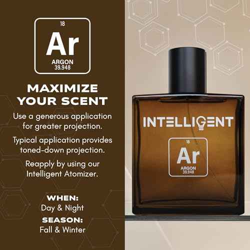 Intelligent Argon Eau de Parfum | Cologne for Men | Dark, Aromatic, and Tantalizing | 3.4 Fl Oz (100 mL)