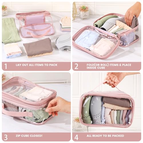 Clear Travel Makeup Bag - TSA Approved Toiletry Organizer