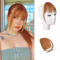 Auburn Clip-In Human Hair Bangs | Wispy Fringe Extensions