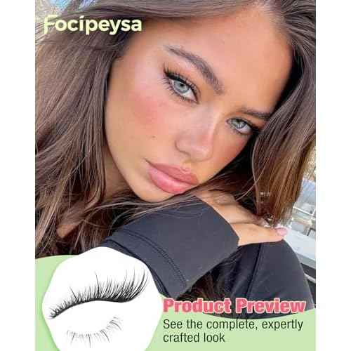 Fox Eye Lash Clusters Wispy Eyelash Clusters Kit Natural Lash Extensions Foxy Cluster Eyelash Extensions Spiky Individual Eyelashes Extension Kit with Lash Bond and Seal, Lash Tweezers