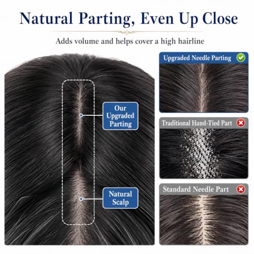 Human Hair Bangs with Adhesive for Women - Trimmable, 10-Inch